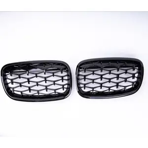 Diamond grille for E70/E71 2006-2013 Auto Car Spare Parts Front Bumper Grille all black type