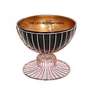 Cuenco de acero inoxidable de metal de forma redonda hecho con alambre, tuerca para servir dulces, frutas secas, cuenco decorativo para el hogar de gran venta - Product Image 1