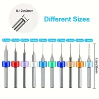 Lot de 10 mini-forets pour PCB de 0,3-3,0 mm, en carbure de tungstène, micro-forets hélicoïdaux en acier allié haute dureté Zorro/Sellena pour PCB, bois et plastique
