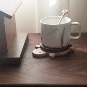 Walnut Wood Turtle Shaped Coaster Heat Insulating Mat For <b>Teacups</b> Tableware Decorations - Product Image 4