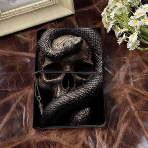 A6 taccuino artigianale utile per studenti universitari di scienze umane perfetto per analisi del testo e contorni di saggio con teschio e un - Product Image 2