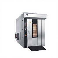 Four de Cuisson Commercial à Circulation d'Air Chaud Rotatif pour Pains, Gâteaux de Lune et Produits Croustillants, Chauffage Électrique/Bois 9500W