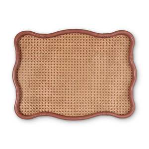 Meilleures ventes 2024 !!! Plateau de service en rotin festonné fait à la main, décoration de table, rangement, plateau festonné - Product Image 2