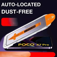 Protecteur d'écran pour téléphone Poco X7 Pro, 4 pièces, verre trempé, couverture complète, colle 9H, sans poussière