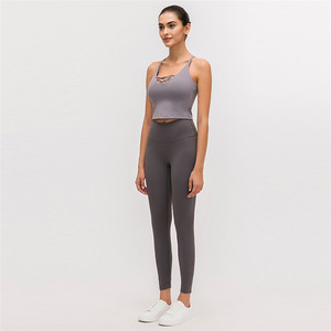 2020 mesh yoga pant full and ankle size for woman fitness sports fitness yoga pants with tummy control - Product Image 5