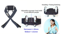 Masseur de cou et d'épaules OEM personnalisé avec fonction chauffante, sangle de massage mains libres réglable, appareil rechargeable directement de l'usine