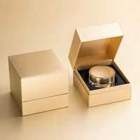 Boîte cadeau de luxe personnalisée pour pot de crème, avec emballage rigide en carton gris recyclable et doublure en mousse pour crème pour le visage et soins de la peau