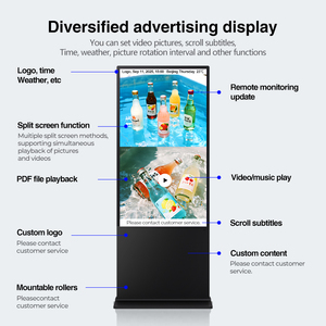 55-inch tầng thường vụ dọc tương tác kỹ thuật số Totem <span class=keywords><strong>LCD</strong></span> màn hình cảm ứng kiosk cho cửa hàng bán lẻ hiển thị hình ảnh động chức năng - Product Image 2