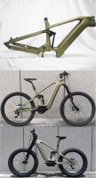 M510 M620 bingkai serat karbon, BAFANG M560 E suspensi penuh pit Mtb