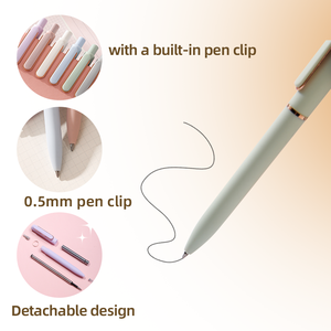 Stylos Gels personnalisables de 0.5mm de valeur de couleur élevée Morandi Press Signature pour l'écriture de LOGO imprimable mignonne de bureau d'affaires - Product Image 4