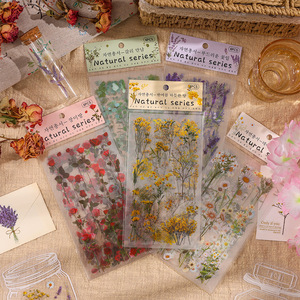 Pack d'autocollants pour agenda de la série Nature, autocollants décoratifs rétro en PVC adhésifs pour plantes et fleurs, autocollants pour journalisation - Product Image 2