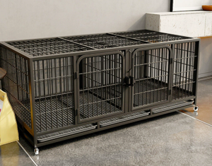 Cages pour animaux de compagnie en fer massif carrées, simples/doubles/triples couches, respirantes, blanches/noires, avec <span class=keywords><strong>porte</strong></span> <span class=keywords><strong>coulissante</strong></span> horizontale pour chats, lapins, pigeons - Product Image 6