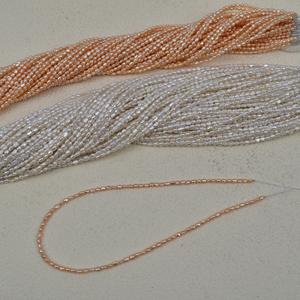 Perlas de Agua Dulce Naturales de Forma Barroca de 3-4 mm, Perlas Sueltas de Joyería Semiterminada con Orificio Recto Ligero de Doble Cara - Product Image 4