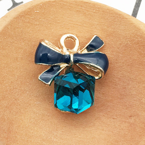 חדש קשת כיכר זכוכית אמייל קסמי שמן זרוק אבץ סגסוגת זהב-צבע צף תליון אופנה שרשרת צמיד תכשיטי אבזרים - Product Image 6