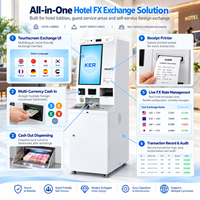 Kiosque de change de devises pour hôtel avec fonction d'entrée et de sortie d'argent multi-devises pour le libre-service des clients dans le hall