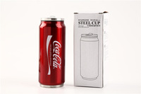 Nouvelle bouteille d'eau personnalisée en forme de Cola en acier inoxydable pour la Gym et la course à pied, 350ml, 500ml, 750ml, 1000ml