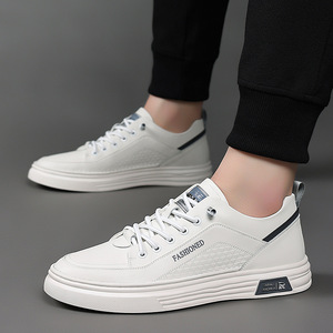 Zapatillas Casuales de Moda para Hombre, Estilo 2026, Cómodas, Transpirables, con Suela y Parte Superior Suaves, Ligeras, Versátiles, Deportivas, Blancas - Product Image 1