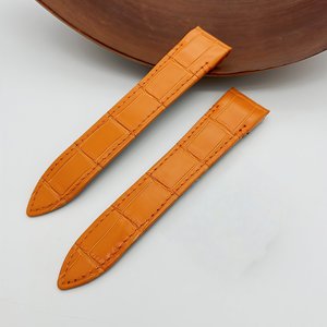 Bracelet de montre en cuir léger 21 mm pour homme, marron, noir, bleu, vert, orange, avec boucle ardillon, pour montres automatiques et à <span class=keywords><strong>quartz</strong></span> de marques de luxe - Product Image 2