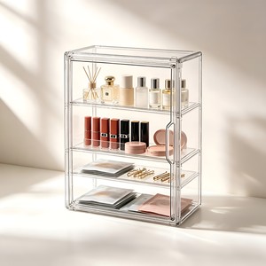 Elegante Organizzatore in Acrilico Trasparente con Bordi Lucidi e Design Moderno per l'Esposizione di Prodotti di Bellezza di Lusso - Product Image 4