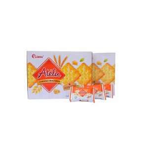 LIBRA Atela Organic Cheese Crackers Premium Baked Snack Crispy Bite Cheese Flavor <b>Sweet</b> and Salty <b>Box</b> 204g - Product Image 1