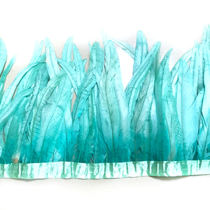 Aqua Color <span class=keywords><strong>Nando</strong></span> pluma púrpura avestruz plumas turquesa cóctel pluma Gallo cola ajuste para carnaval ala Decoración - Product Image 6