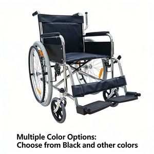 Cadeira de Rodas Manual de Aço Cromado CA9041 com Suporte, Estrutura de PVC de Boa Qualidade, Construção Durável Garante Longevidade - Product Image 5