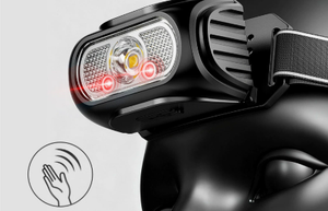 <b>Motion</b>-Sensing <b>LED</b> Headlamp, USB-C Rechargeable Lightweight Head Torch with Red <b>Light</b> Mode, IP55 Waterproof for Outdoor Acticity - Product Image 2