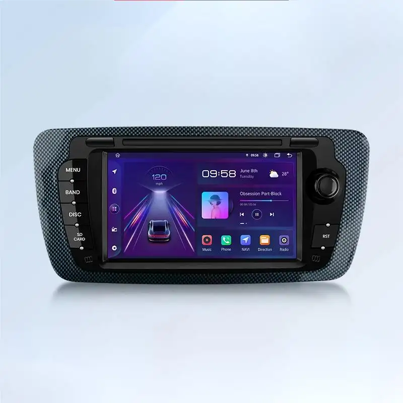 Junsun CarPlay Radio mobil otomatis Android navigasi untuk kursi Ibiza 6j 2009 2010 2011-2013 stok EU Radio mobil GPS No 2din autoradio