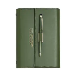 Vendite calde all'ingrosso Notebook Planner PU Leather Journal Hard Cover B6 Agenda personalizzata Notebook con portapenne