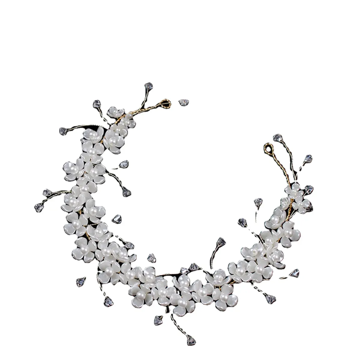 Sweet temperament Four-leaf Clover garland hair accessories pair clip hair clip headband Bridal headaccessories