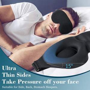 Suitable for Side Sleepers Light-blocking Sleep <strong>Eye</strong> <strong>Mask</strong> for Both <strong>Men</strong> and Women 3D Contour Cup Sleep <strong>Mask</strong> - Product Image 4