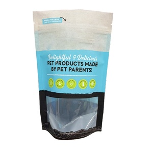 Tùy Chỉnh In Ziplock Nắp Kéo Túi Nhựa Với Cửa Sổ <span class=keywords><strong>Stand</strong></span>-<span class=keywords><strong>up</strong></span> Pouch Thức Ăn Vật Nuôi Bao Bì Cho Con Chó Điều Trị Lưu Trữ - Product Image 1