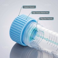 Tube à centrifuger stérile en plastique de laboratoire jetable, série bleue sel de mer, 15 ml, en sachet scellé, vente en gros