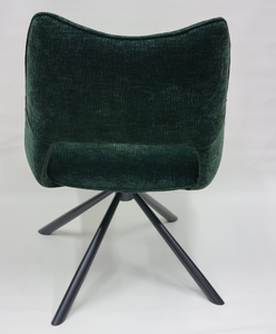 Hoge Kwaliteit Italiaanse Nordic 180 Graden Automatische Terugkeer Groen Gat Achtervleugel Draaibare Stof Eetstoel Voor Restaurant - Product Image 5