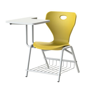 School Furniture Factory Supplier Training <strong>Chair</strong> with Writing <strong>Pad</strong> Student <strong>Chair</strong> with Attached Desk for Office Conference - Product Image 2