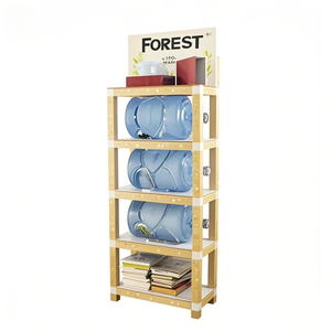 Estante de exhibición de tubo de papel cuadrado combinación de cartón Kraft 1 Fila <span class=keywords><strong>4</strong></span> capas Almacenamiento de Instalación rápida - Product Image 4