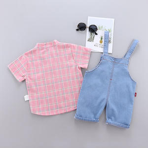 Conjunto de Ropa Infantil de Moda, Camisa a Cuadros para Niño y Pantalones Vaqueros de Moda - Product Image 3