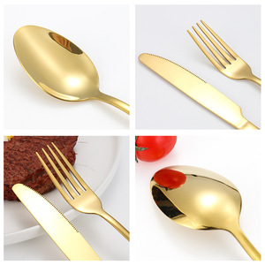 Juego de Cubiertos de Acero Inoxidable de 24 Piezas con Diseño Moderno y Acabado Espejo, con Estuche, Fácil de Limpiar y Reutilizable para Banquetes de Boda y Fiestas - Product Image 3