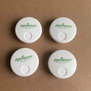 Factory Custom Promotion Portable Plastic AM/PM Pill Dispensing Containers Daily 2 Compartments Round Plastic Pill Dispensers