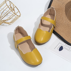 Nouvelles chaussures plates en cuir PU pour enfants, confortables pour les mini fashionistas, chaussures plates unies pour enfants - Product Image 2