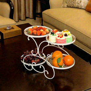 Premium Metal <b>Cake</b> <b>Stand</b> with Handle 4 Tier Round Serving Platter for Wedding <b>Cakes</b> and Dessert Display - Product Image 1