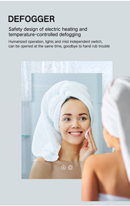 Thiết kế hiện đại thông minh LED Bath gương tường treo New hình chữ nhật 3D chiếu sáng ánh sáng với cảm ứng chuyển đổi giá rẻ cửa hàng cắt tóc Loa - Product Image 4