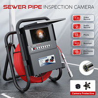 Caméra d'inspection de tuyaux d'égout 20M 5mm avec caméra endoscopique 23mm Écran DVR 7 "avec carte 16GB Caméra de plomberie étanche IP68
