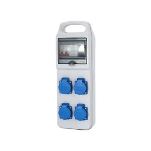 IP54 <b>Waterproof</b> ABS Portable <b>Junction</b> <b>Box</b> with 1x2P RCD and 4x10A 5pin Sockets for Household Weatherproof Use - Product Image 5