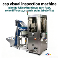 Machine d'inspection CCD haute vitesse pour bouchons de bouteilles en verre, détection ultra-précise des défauts : taches noires, rayures, bavures