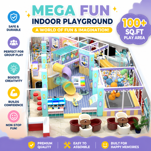 Water Resistant Commercial <b>Indoor</b> Playground with <b>Slide</b> for <b>Indoor</b> Water Park Toddler Zone - Product Image 1