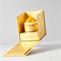 Boîte à gâteau personnalisée multifonctionnelle et écologique, emballage pour dessert, boîte cadeau en papier magnétique vide pour gâteau