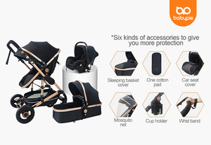 Xe đẩy em bé Xe đẩy 3 trong 1 hiện đại gấp xe đẩy em bé - Product Image 4