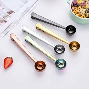 Stainless Steel Coffee Bean <b>Measuring</b> <b>Spoon</b> Kitchen Sealing Clip Two-in-one Milk Powder <b>Measuring</b> <b>Spoon</b> - Product Image 3