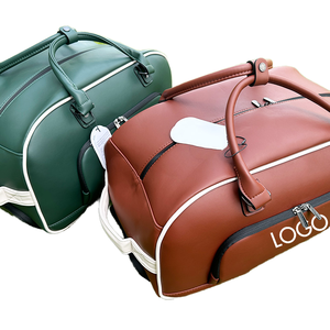 Bolsa de Golf Portátil al por Mayor, de Cuero PU, Impermeable, con Cierre de Cremallera, Tipo Boston, en Stock - Product Image 1